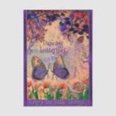Enjoy the Little Things Butterfly Whimsical Seidenpapier (Vorderseite)
