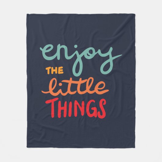 Enjoy the little things fleecedecke (Vorderseite)