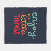 Enjoy the little things fleecedecke (Vorderseite (Horizontal))
