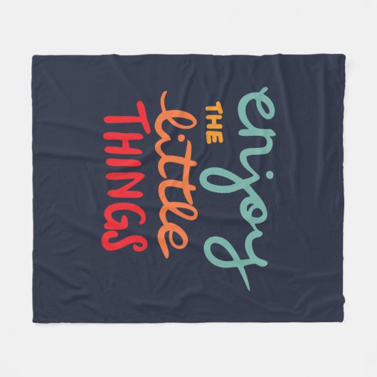 Enjoy the little things fleecedecke (Vorderseite (Horizontal))