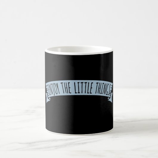 Enjoy The Little Things Gratitude Positivity Quote Kaffeetasse (Mittel)