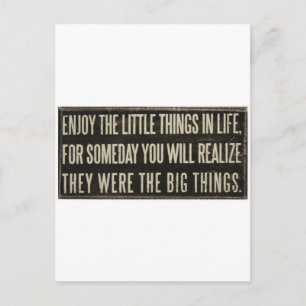 Enjoy the little things postkarte