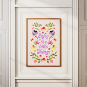 Enjoy the little Things Typografie Poster