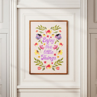Enjoy the little Things Typografie Poster