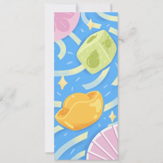 Enjoy The Lucky Game - Funky Cute Style Einladung (Vorderseite)