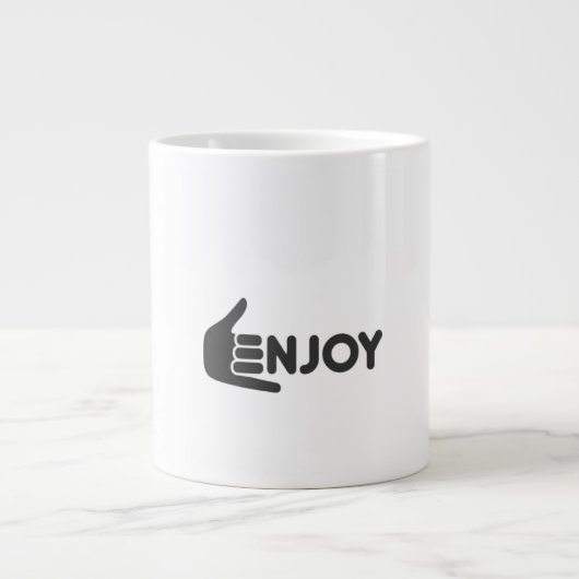 Enjoy the Now • Pure Enjoyment • Enjoy Every Momen Jumbo-Tasse (Vorderseite)