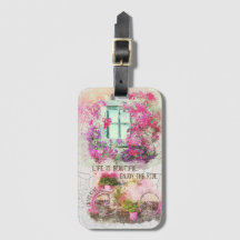 Enjoy The Ride Watercolor Bicycle With Flowers