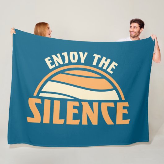 Enjoy The Silence Quote Peace Quiet Introvert Fun Fleecedecke (Beispiel)