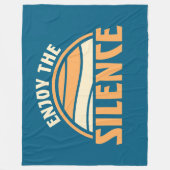 Enjoy The Silence Quote Peace Quiet Introvert Fun Fleecedecke (Vorderseite)