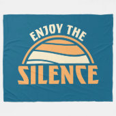 Enjoy The Silence Quote Peace Quiet Introvert Fun Fleecedecke (Vorderseite (Horizontal))