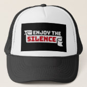 Enjoy The Silence Quote Peace Quiet Introvert Fun Truckerkappe (Vorderseite)