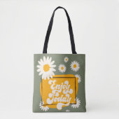 Enjoy Today-Tragetasche, Blumen Designed Tragetasc Tasche (Vorderseite)