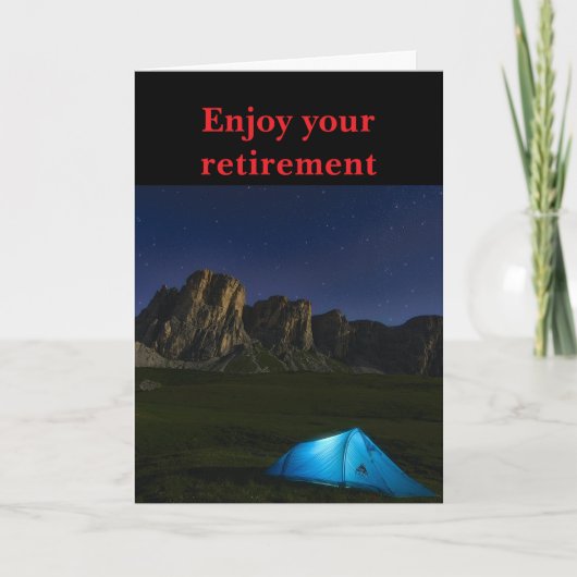 Enjoy your retirement. karte (Vorderseite)