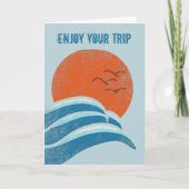 Enjoy Your Trip Retro Weaves and Sun Greeting Karte (Vorderseite)