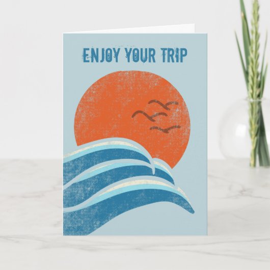 Enjoy Your Trip Retro Weaves and Sun Greeting Karte (Vorderseite)