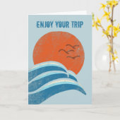 Enjoy Your Trip Retro Weaves and Sun Greeting Karte (Gelbe Blume)
