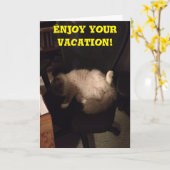 Enjoy Your Vacation, greeting card Karte (Gelbe Blume)