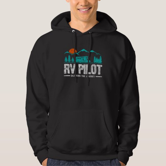Enjoying The Journey RV Pilot Camp Couple Camping Hoodie (Vorderseite)