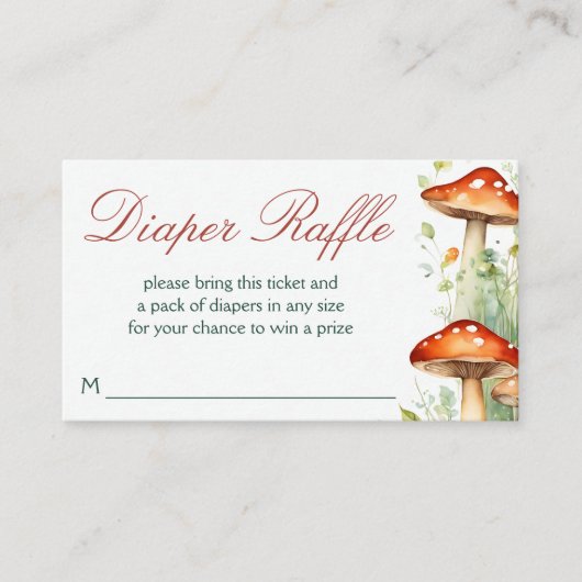 Enkante Gartenmärchen-Babydusche-Windel-Tombola Begleitkarte (Vorderseite)