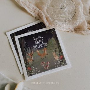 Enkanter Woodland Babyduschdekor Napkins Serviette