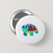 Enkaustische Malschildkröte Copy Button (Vorne & Hinten)
