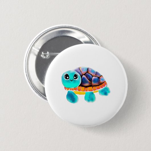 Enkaustische Malschildkröte Copy Button (Vorne & Hinten)
