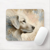 Enkaustischer Paint Portait eines Golden Retriever Mousepad (Mit Mouse)