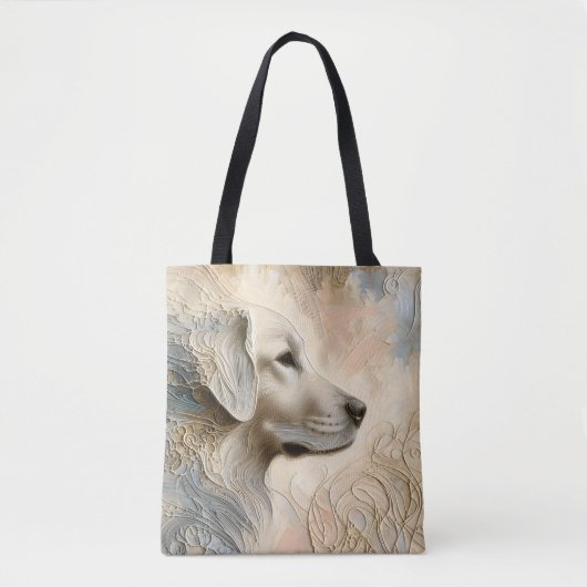 Enkaustischer Paint Portait eines Golden Retriever Tasche (Vorderseite)