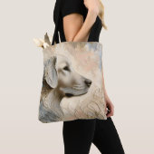Enkaustischer Paint Portait eines Golden Retriever Tasche (Von Nahem)