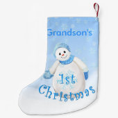 Enkel-1. WeihnachtsSchneemann Kleiner Weihnachtsstrumpf (Rückseite)