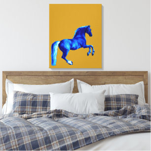 Enkel des Godolphin Arabian ... Blaues Pferd Leinwanddruck