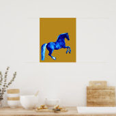 Enkel des Godolphin Arabian ... Blaues Pferd Poster (Küche)