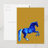 Enkel des Godolphin Arabian ... Blaues Pferd Postkarte (Vorne/Hinten)