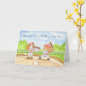 Enkel Geburtstag Baseball Bär & CKCS Karte (Gelbe Blume)
