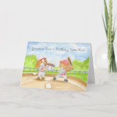 Enkel Geburtstag Baseball Bär & CKCS Karte (Vorderseite)