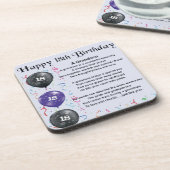 Enkel-Gedicht - 18. Geburtstag Untersetzer (Linke Seite)