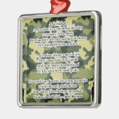 Enkel-Gedicht-Armee-Tarnung Silbernes Ornament (Links)