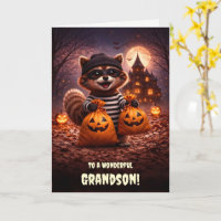 Enkel Halloween Süß und lustiger Waschbär