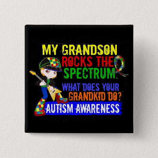 Enkel schaukelt den Spektrum-Autismus Button (Vorderseite)