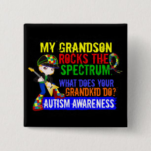 Enkel schaukelt den Spektrum-Autismus Button