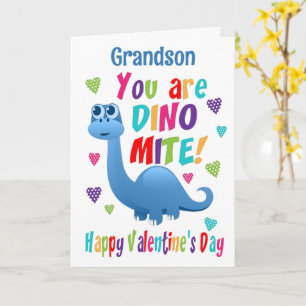 Enkel Valentinstag Dinosaurier Karte