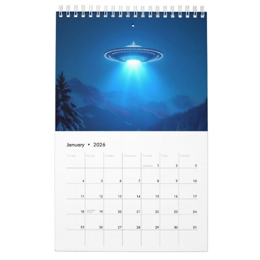 Enkele Pagina KleinKalender, Wit Kalender (Jan 2026)