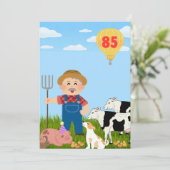 enkele verjaardagskaart 85 jaar (boerderij) feiertagskarte (Stehend Vorderseite)