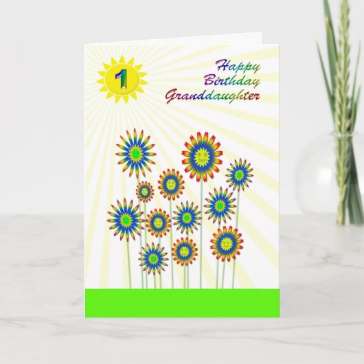 Enkelin 1, eine Happy Blume Card Karte (Vorderseite)