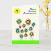 Enkelin 1, eine Happy Blume Card Karte (Gelbe Blume)