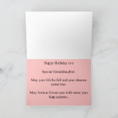 Enkelin-1. Geburtstags-Karte Karte (Innenseite)