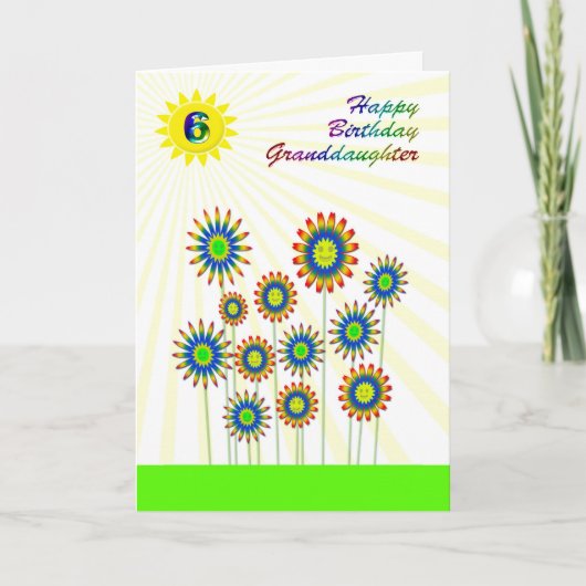 Enkelin 6, eine Happy Blume Card Karte (Vorderseite)