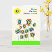 Enkelin 6, eine Happy Blume Card Karte (Gelbe Blume)