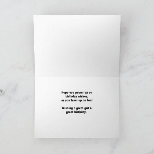 Enkelin 9-jähriger Gamer-Controller Karte (Innenseite)