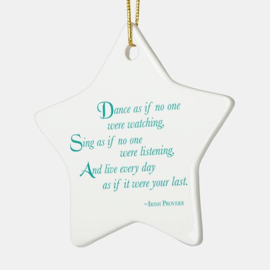 Enkelin, Abschluss-Tanz, Star-Ornament Keramikornament (Links)